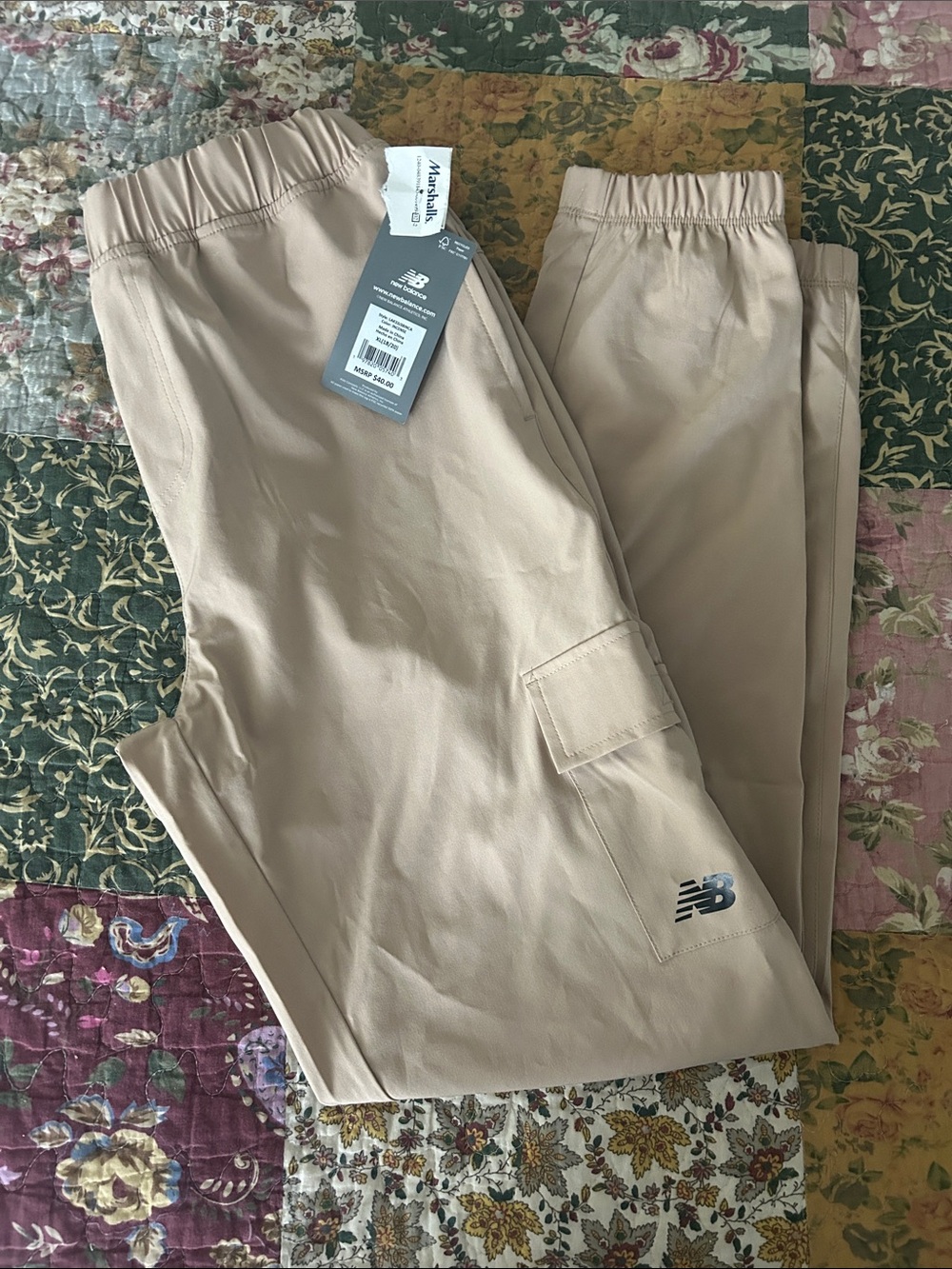 New Balance Beige/Tan Kids Cargo Joggers